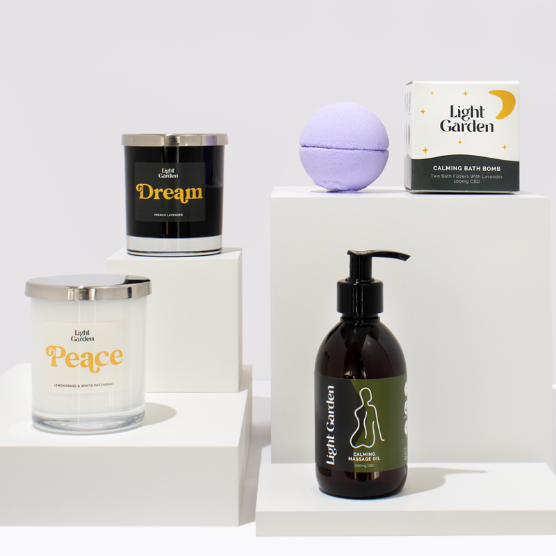 PEACE Calming CBD Candle with Lemongrass & White Patchouli