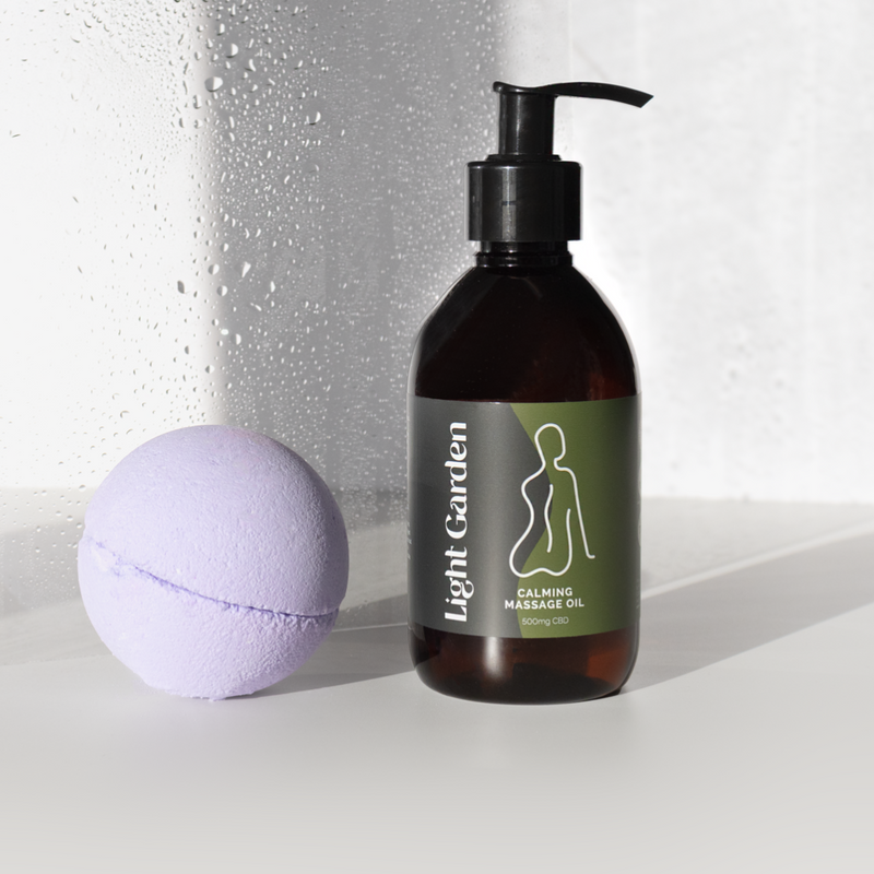 Calming Massage Oil + FREE Bath Bomb